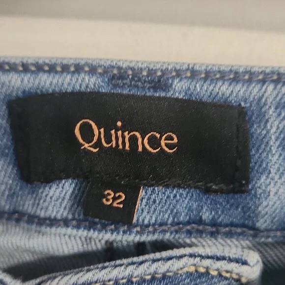 Quince Light Blue Flare & Wide Leg Jeans - Picture 4 of 12